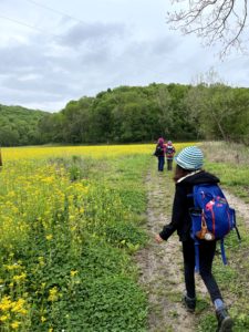 Students hiking at The College School 