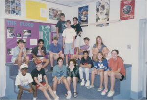 The College School Alumni in the middle school classroom