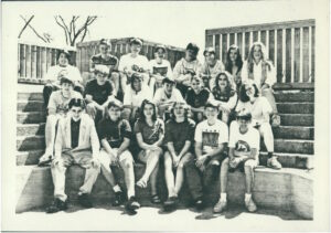 Picture of The College School Alumni siting on the old playground