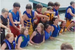 Alumni in the lake